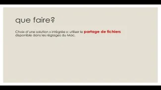 Partage de fichiers de Mac à Macs