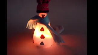 Le bonhomme de neige lumineux