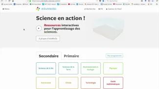 Capsule vidéo sur Edumedia (didacticiel pour l'enseignement des sciences naturelles)