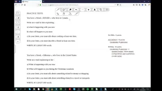 CG1 writing test preparation