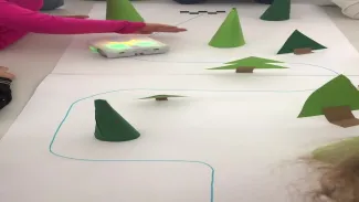 Défi ski de fond avec les robots 3PS