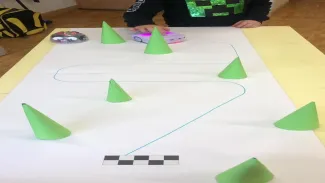 Défi ski de fond avec les robots 3PA