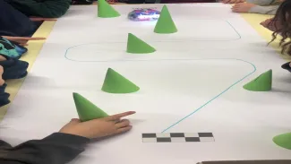 Défi ski de fond avec les robots 3PA