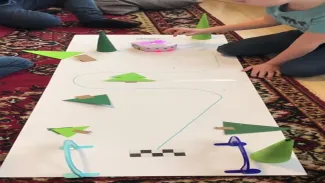 Défi ski de fond avec les robots 5-6PS2