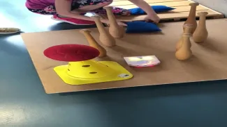 Défi ski de fond avec les robots 5-6PS2 séance de sport