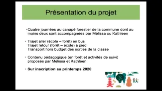 Présentation école au vert