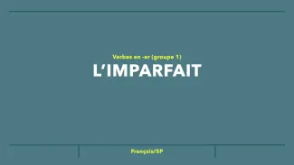 Conjugaison à l'imparfait du premier groupe - activité 4