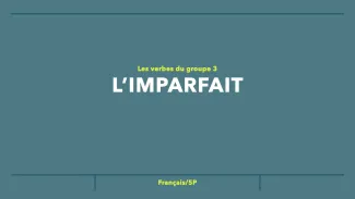 Conjugaison des verbes du groupe 3 - activité 6