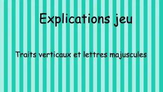 Traits verticaux et lettres majuscules - gestes graphiques