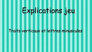 Traits verticaux et lettres minuscules - gestes graphiques