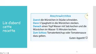Zuerst, dann, danach, zum Schluss