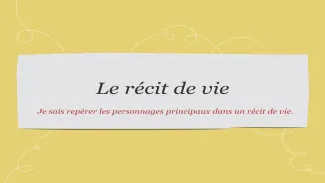 Le récit de vie - partie 6
