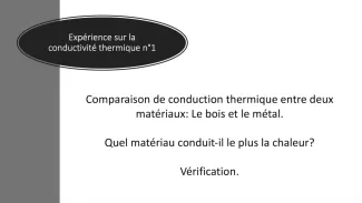 Conduction thermique - Retour sur expérience n°1