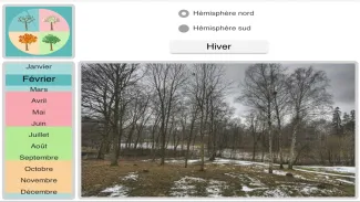 les saisons sur une année.