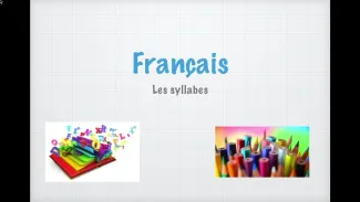 Syllabes vidéo d'introduction 