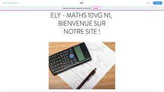 Site web WIX de ma 10VGn1 en maths
