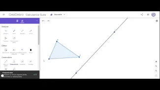 Construction de l'image d'un triangle par symétrie axiale 
