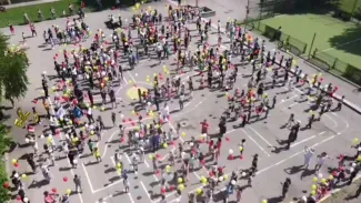 Lâcher de ballons du 50 ème drône