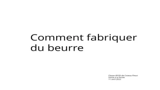 Fabrication du beurre
