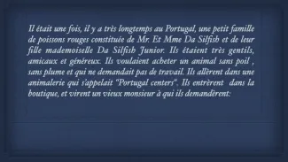 Le bocal de la famille Da Silfish