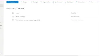 Tuto partage Onedrive