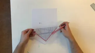 Perpendiculaire avec mon équerre uniquement