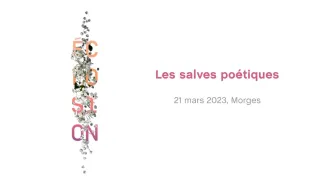 Salves poétiques : déclamation 10 (8H)