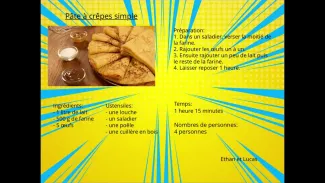 Les recettes de cuisine de la classe JO7