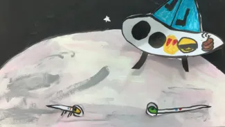 Dans l'espace