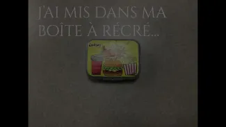 J’ai mis dans ma boîte à récré…
