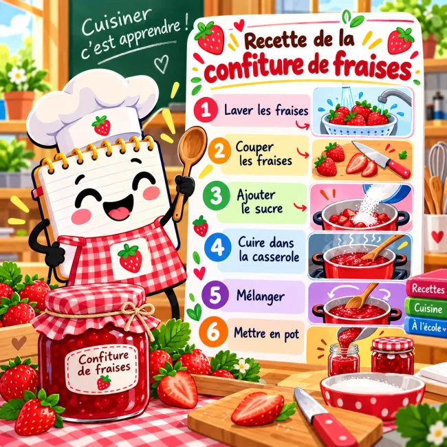 La recette PE (étapes de préparation avec image) La confiture de fraises