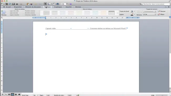 Comment réaliser un tableau sur Microsoft Word