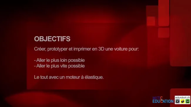 Voitures à moteur à élastique à l'imprimante 3D