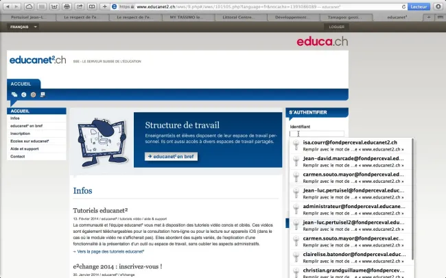 Se loguer, outils Notes et Classeur