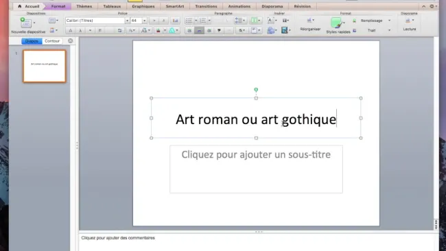 Créer un diaporame à l'aide de Powerpoint