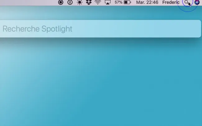 Effectuer une recherche avec Spotlight