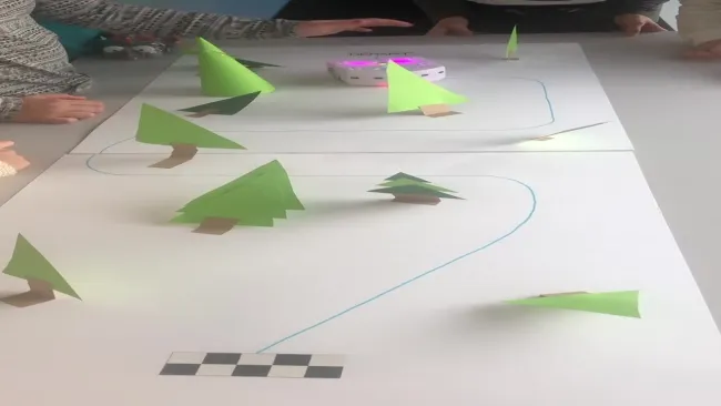 Défi ski de fond avec les robots 6PT1