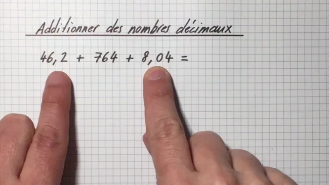 additionner avec des nombres entiers et décimaux