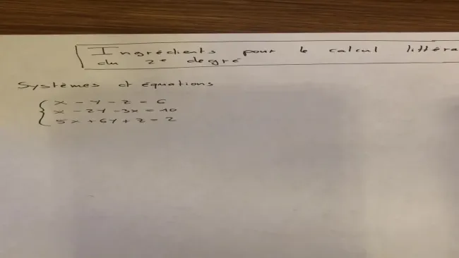 Vidéo n° 2:  Elements utiles pour le calul littéral du deuxième degré.
