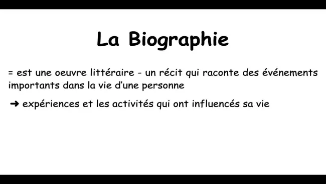 Biographie - Théorie