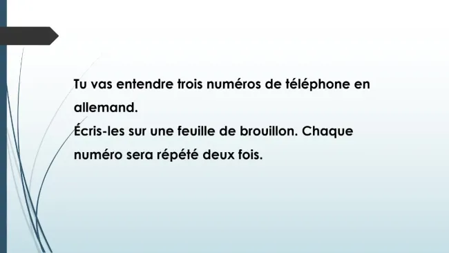 Exercice numéro de téléphone