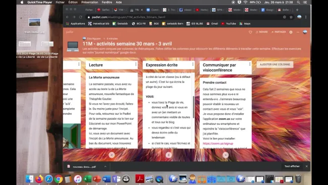 Tutoriel pour élèves - Padlet comment accéder à un mur "blog"