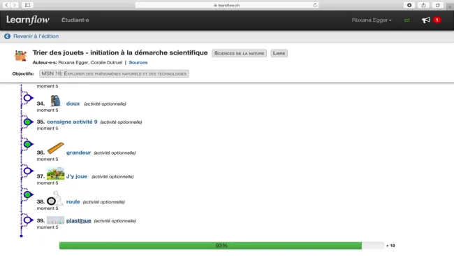vidéo expliquant les manipulations sur learning apps