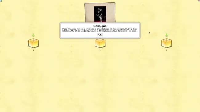Explication de l'exercice LearningApp : trouve la syllabe où tu entends le son ...