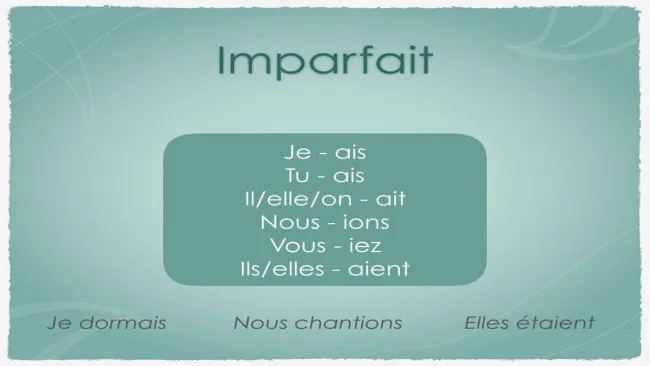 Capsule 2 - Rappel des temps verbaux du présent et de l’imparfait - 6H
