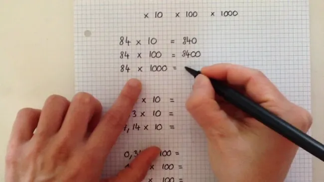 multiplier par 10, 100 ou 1000