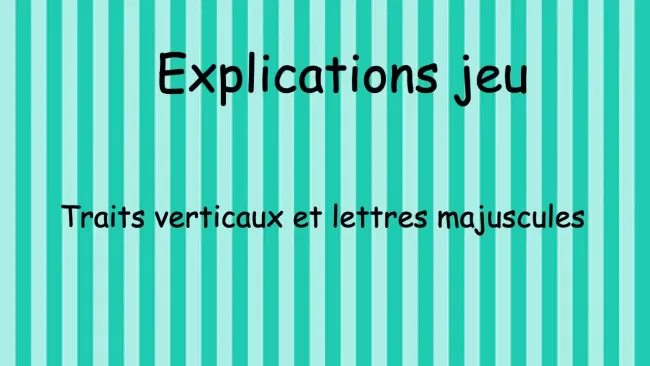Traits verticaux et lettres majuscules - gestes graphiques