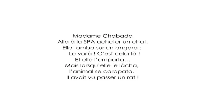 Mise en situation phonème [a]