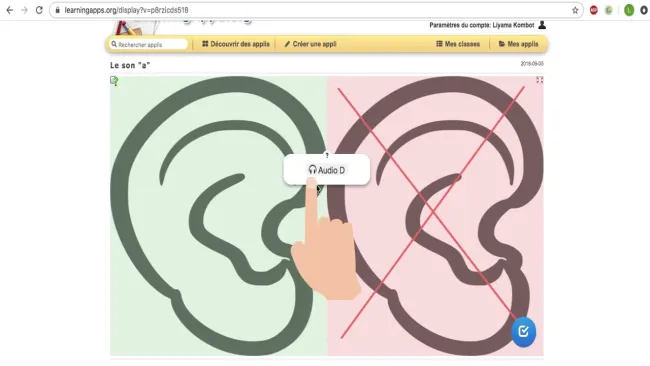 Consigne discrimination auditive [a] audio