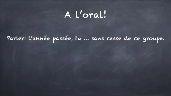capsule vidéo: La conjugaison des verbes du type "chanter" à l'imparfait (5H)